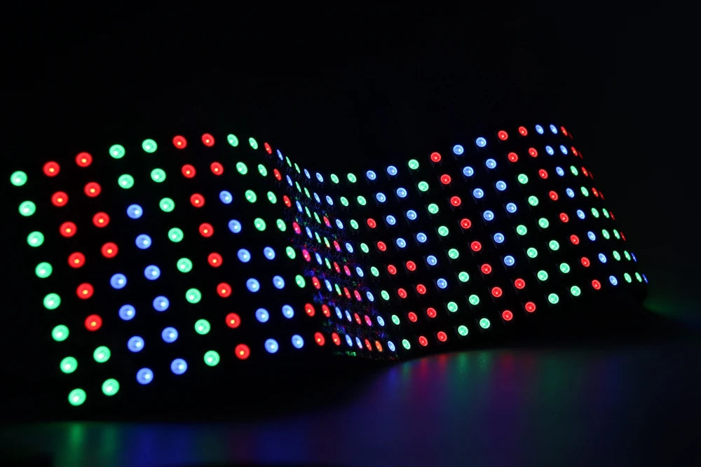 4x12 8x8 16x16 8x32 WS2812 RGBIC Led Digital Matrix Panel Lights WS2812 Flexible Addressable Spliceable Pixel Module Screen DC5V