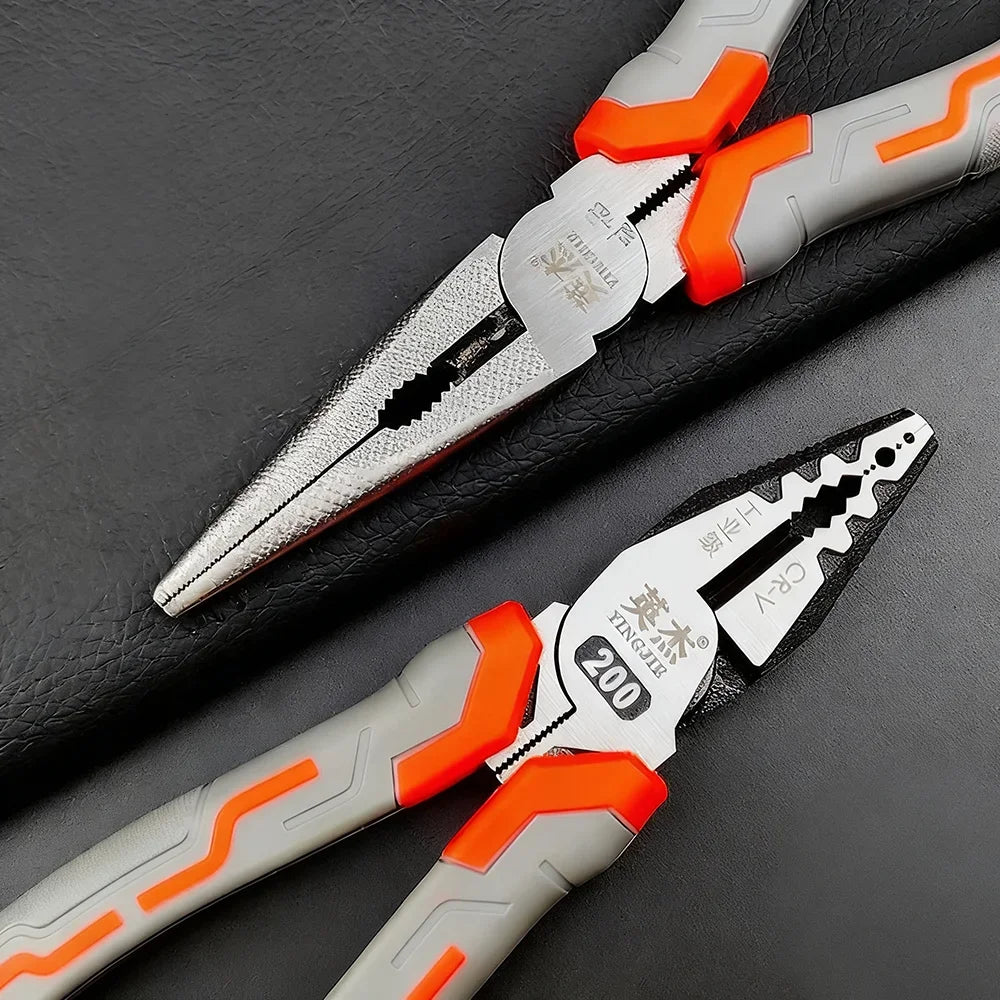 6/8-inch Wire Pliers Sharp Large Opening Diagonal Pliers Needle Nose Pliers for Cutting Twisting and Clamping MetalWires