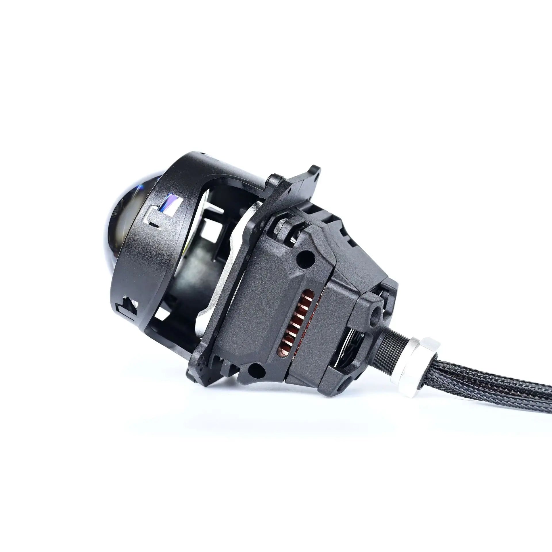 New 3 Inch Bi LED Projector Headlight with Halo 180W High Power Plug and Play Dual Beam H4 H7 Car LED Headlamp Retrofit Upgrade