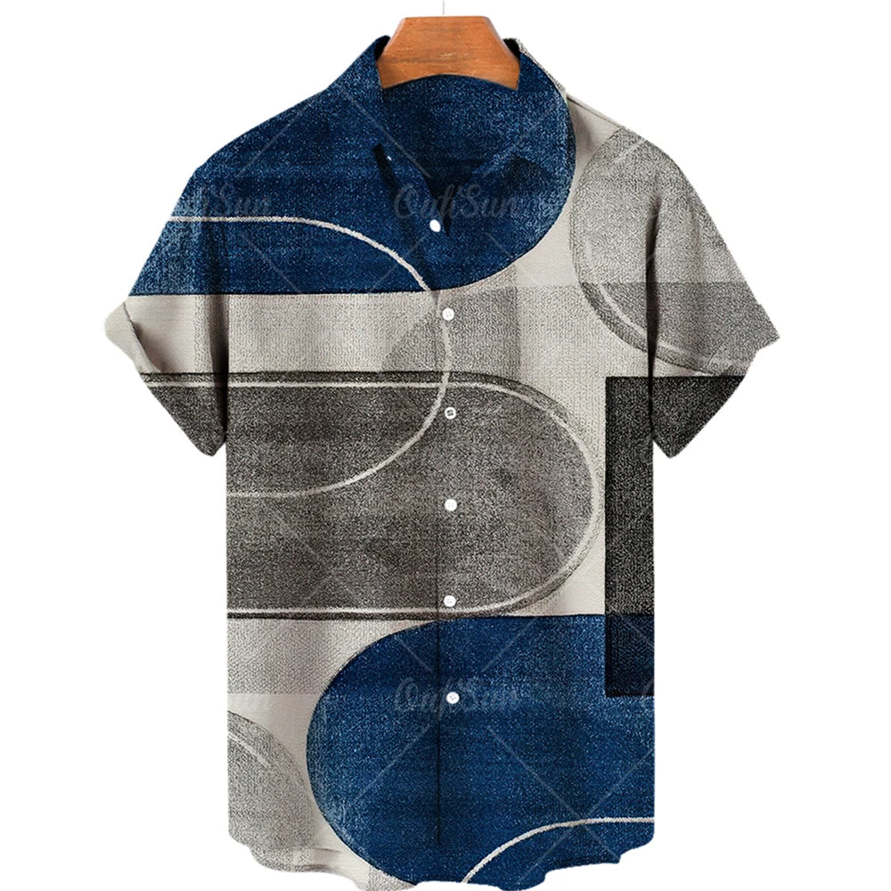 Men's Hawaiian Shirts Men's Short Sleeved Vintage Shirt Men's Fashionable Summer Beach Tops Loose And Comfortable men's Clothing