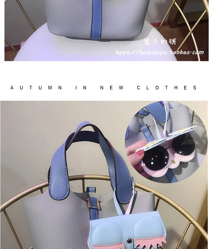 ins cartoon cute glasses case portable men and women sunglasses myopia glasses organizer bag protective sleeve glasses bag charm