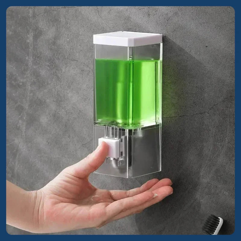 Transparent Wall-mounted Manual Soap Dispenser Household Bathroom Hotel Single-head Non-punching Hand Sanitizer Soap Dispenser
