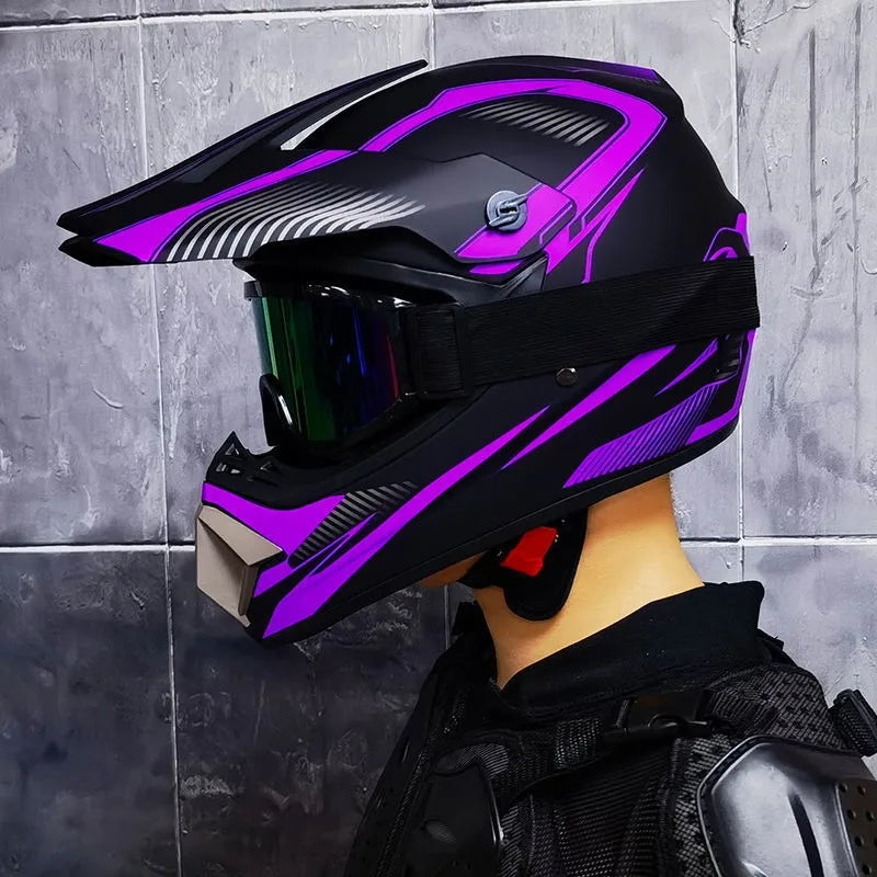 Off-road electric vehicle helmet, rally helmet, go-kart riding helmet, downhill full helmet, suitable for both men and women