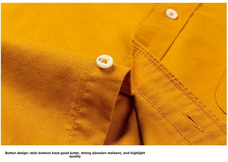 2027 Cotton Stand-up Neck Oxford Spinning Anti-wrinkle Casual  Spring  Autumn New Men's Shirt Jackets  Long Sleeve Shirt Men's