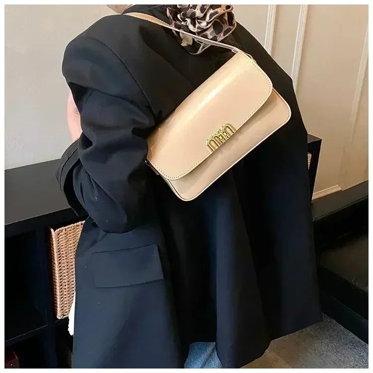 Classic Designer Leather Handbag For Women Crossbody Shoulder Bag Elegant Ladies Tote Purse Luxury Brand