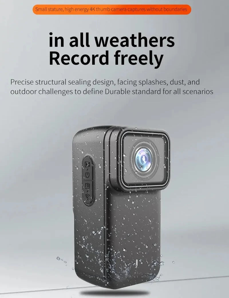 4K HD Action Camera HD EIS Magneti Pocket Video Camera 30m Waterproof WiFi Motorcycle Cam Sport Video Recorder with Memory Card