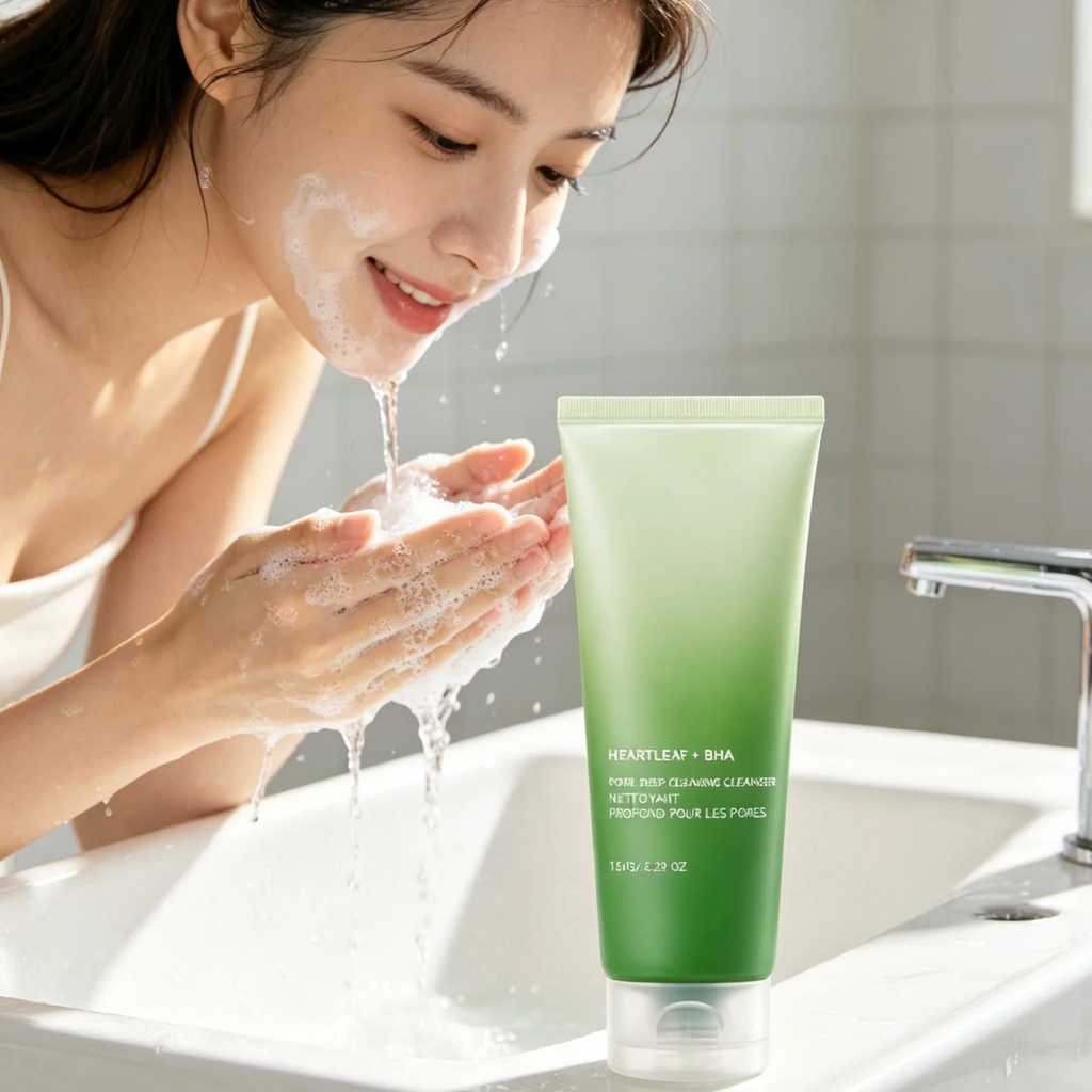 Facial Cleanser Deep Pore Cleansing Soothing Skin Nourishing Oil Control Refreshing Rich Creamy Foam Mild Formula Face Wash 150g