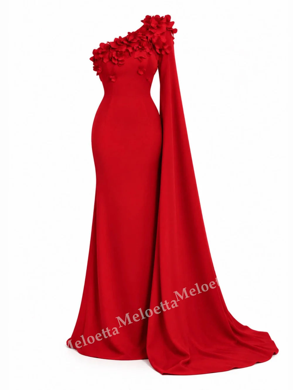 Customized Elegant AppliqueOne-shoulder Evening Gowns for Banquet Prom Wedding Guest Dress Formal Occasion Chic
