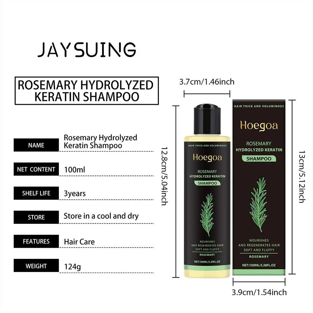 Hoegoa Rosemary Hair Shampoo Volumizing and Thickening Strengthening and Oil Control Nourishes and Repairs Hair Oil Adds Volume