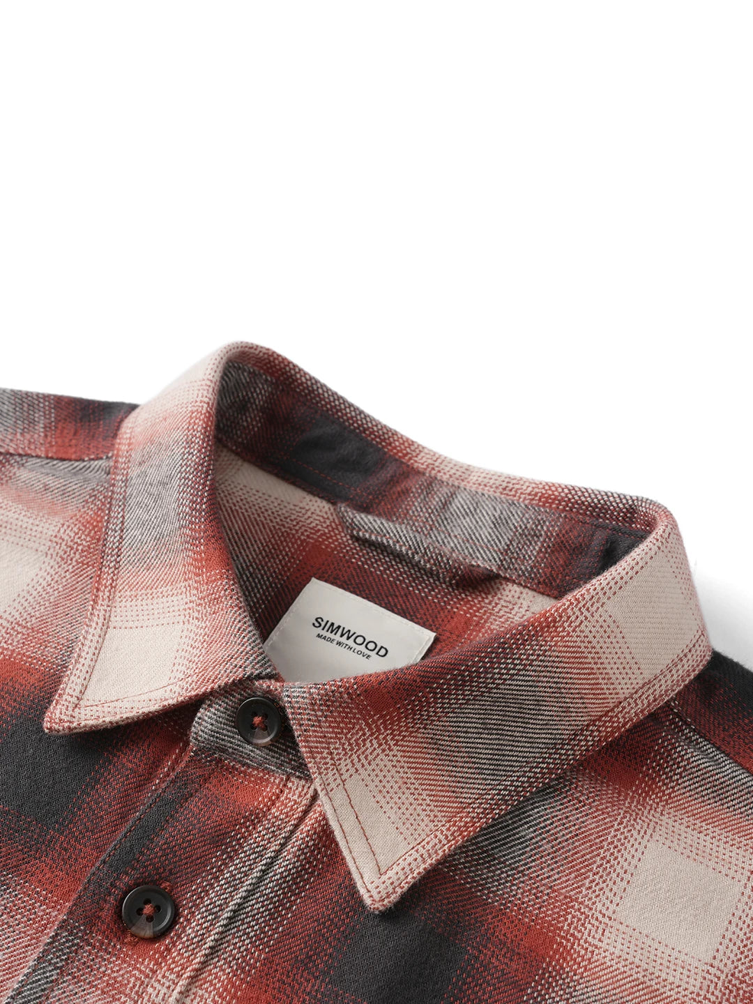 SIMWOOD 2026 Autumn New Men's Oversized Vintage Plaid Flannel Shirt 280gsm Thick Warm Long Sleeve Casual Top