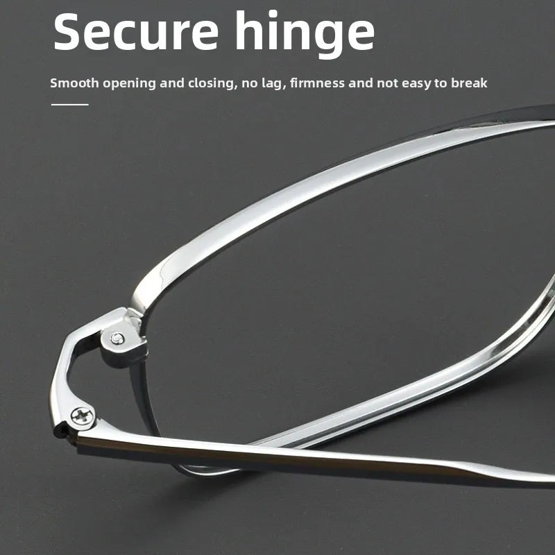CLLOIO Pure Titanium Wire Retro Half Frame Glasses Men Women Fashion Reading Glasses Optical Prescription Progressive Eyeglasses