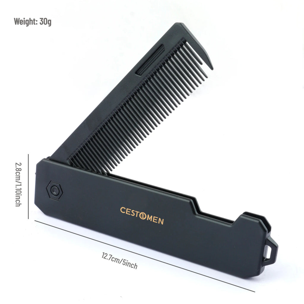 New 1/2/3 in 1 Pocket Folding Combs Plastic Wide Tooth Oil Head Comb Beard Combing Barber Clipper Comb Salon Hair Styling Tools