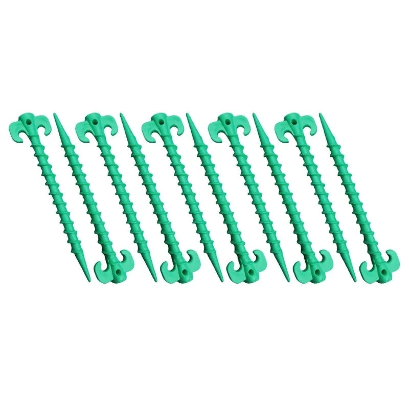 10Pcs Camping Tent Stakes Tent Heavy Duty Tent Nails Plastic Screw Tent Pegs for Fixing Camping Tent Rain Tarps Outdoors