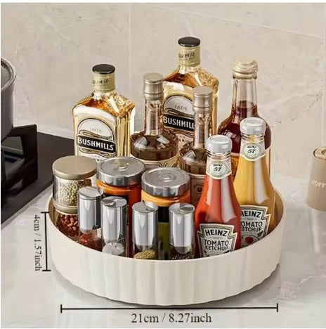 Rotating Countertop Storage Shelf Multi-scene Organizer Stand Kitchen Spice Bottle Holder Bathroom Cosmetic Storage Rack