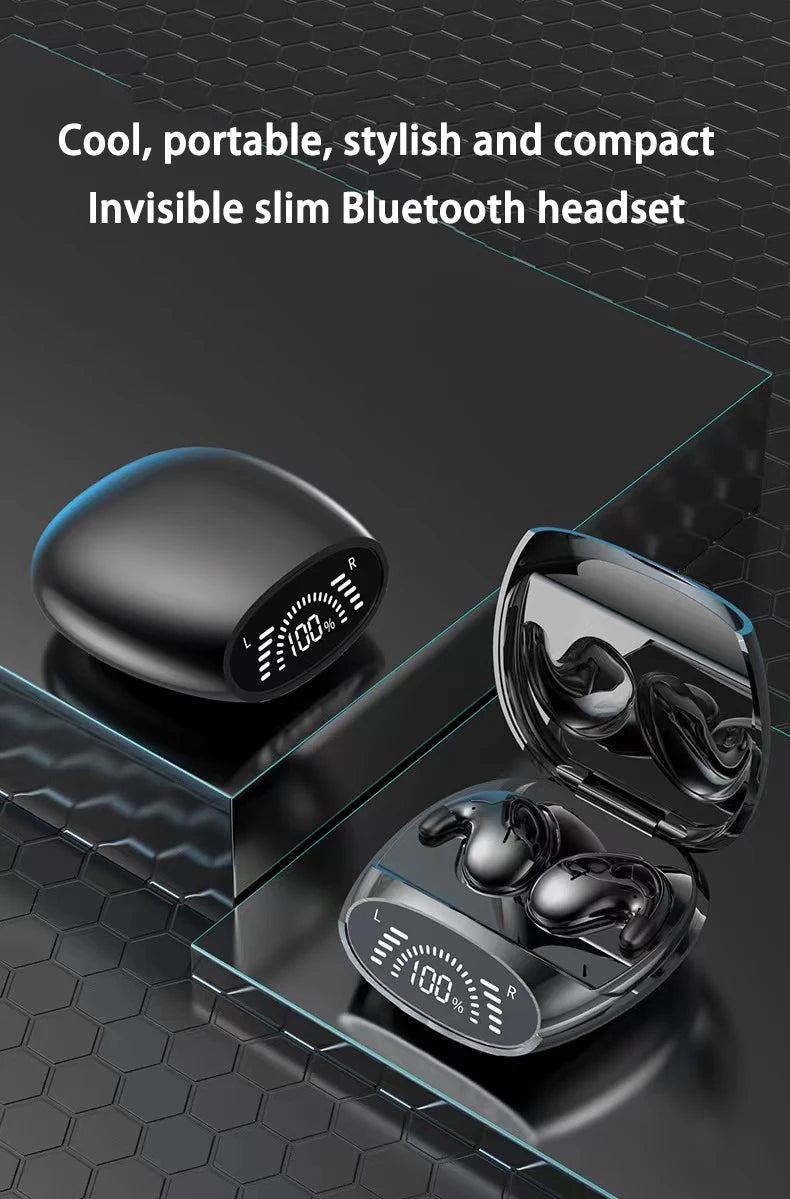 SK Ultra-thin Sleep Headphones 5.3 Wireless Bluetooth Headset Invisible Earbuds Hidden In Ear Button Sports Earphones Waterproof