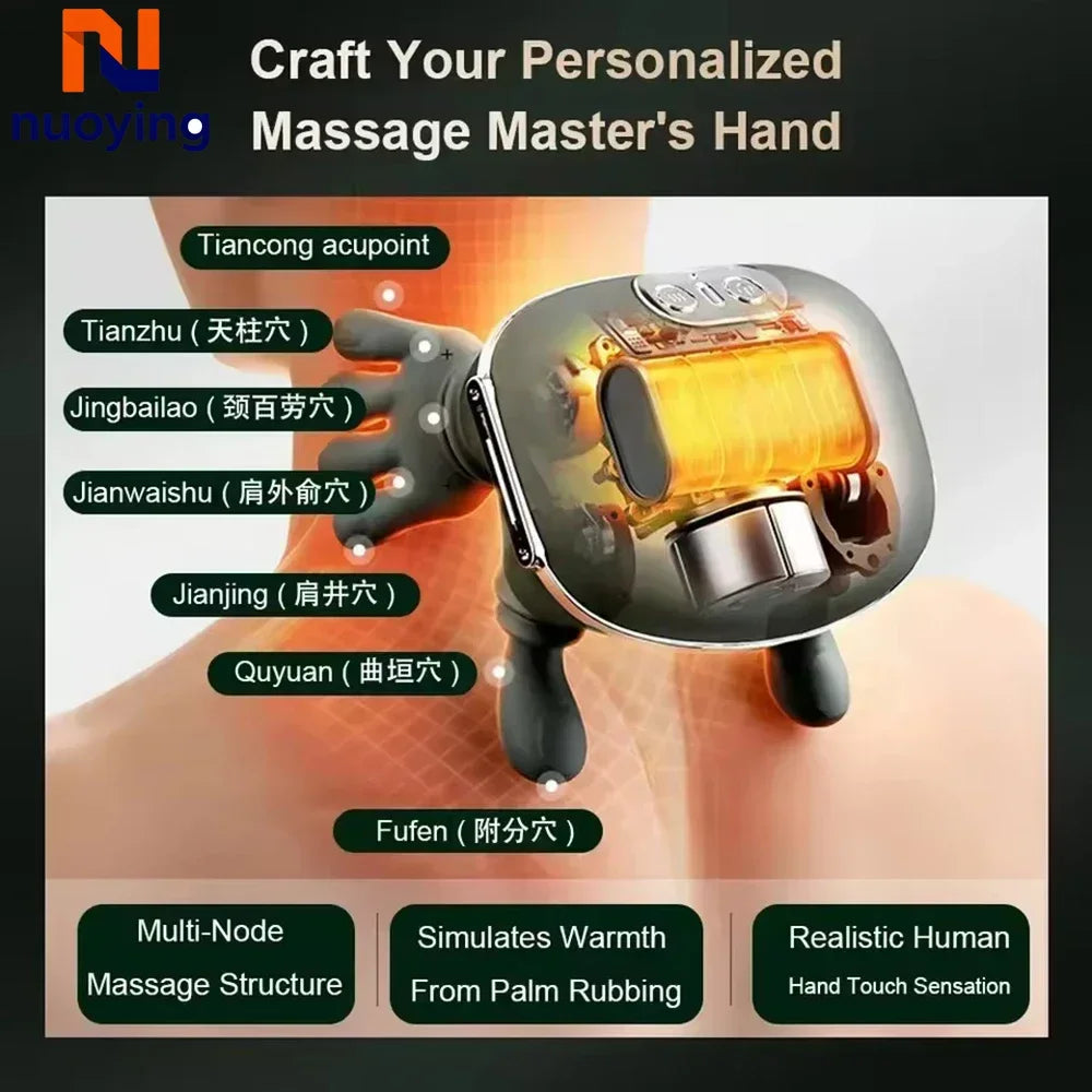 Portable Neck Shoulder Back Kneading Massage Shawl Wireless Body Relaxation Massager for Home Office Car Travel Use