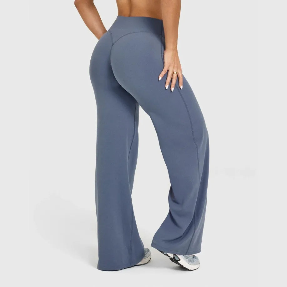Straight Leg Yoga Pants Soft Butter Fabric Women Clothes Middle Waist Gym Pants Leggings Fitness Pilates Running Sports Trousers