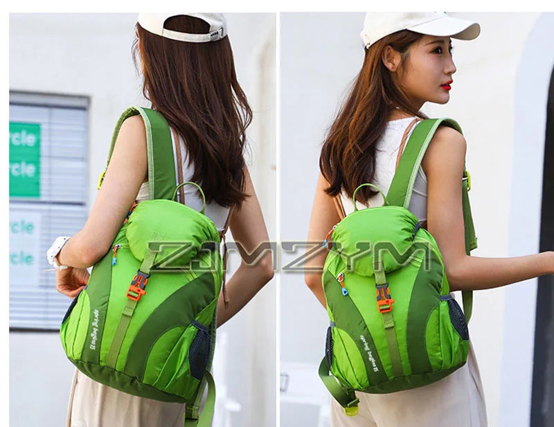15L Waterproof Outdoor Hiking Bag Large Capacity Anti-theft Double Zipper Hiking Sports Backpack Spring Outing Bag