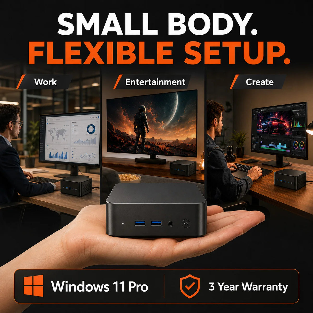MINI PC Computer with Windows 11 Intel Core I9 10980HK 16GB/32GB RAM 1TB SSD WIFI 6 BT5.2 4K HD for Gaming Office Study