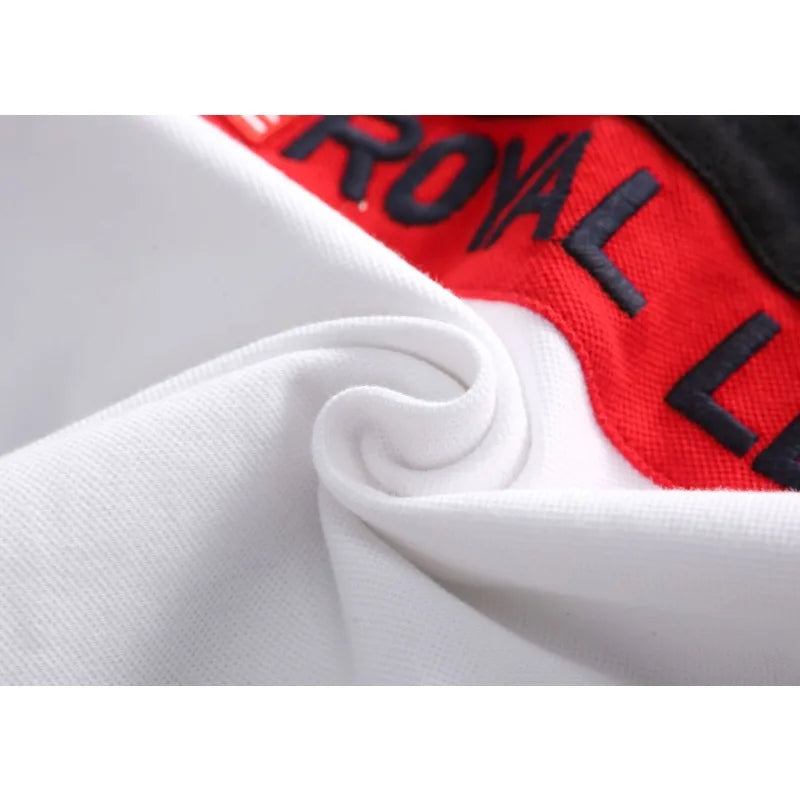 Plus Size 7XL 100% Cotton Summer Men's Polo Shirts Luxury Short Sleeve Contrast Color Letter Embroidery Simple Casual Male Tees