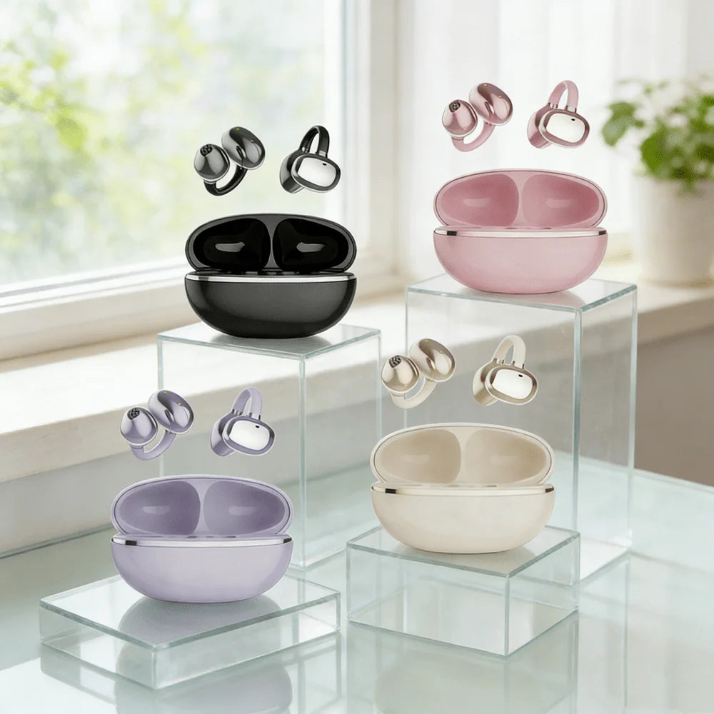 Original TWS Bluetooth Earphones Ear Clip Earring Wireless Headphones with Mic Calling Touch Control Sports Headsets