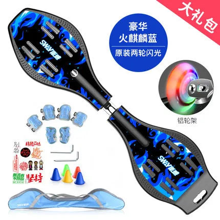 Good Quality Twist Skateboard Wave Board with 2 Wheels Snake Skate Board/wave Board Skateboard Scooter Parts Accessories