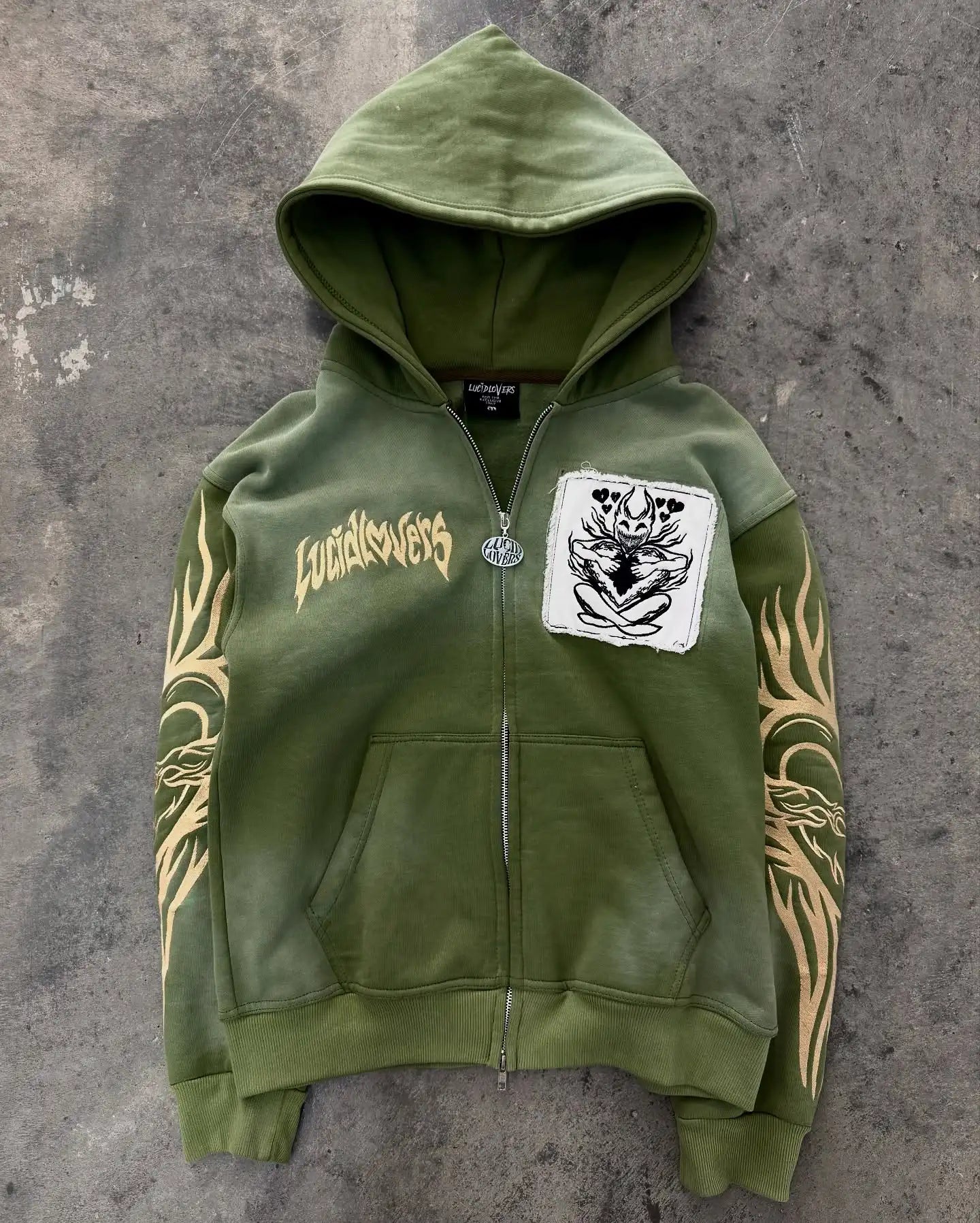 2026 American Fashion Trend Fur Collar Zipper Hoodie Men Street Hip Hop Retro Loose Sweatshirt Unisex Fleece Padded Warm Hoodie