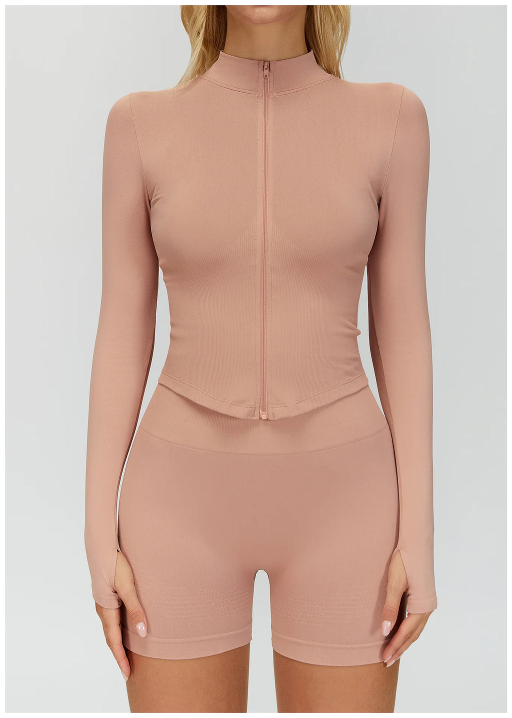 Zipper Yoga Shirts For Women Long Sleeve Seamless Fitness Running Gym Jacket Workout Dry Fit Breathable High Elastic Sports Top