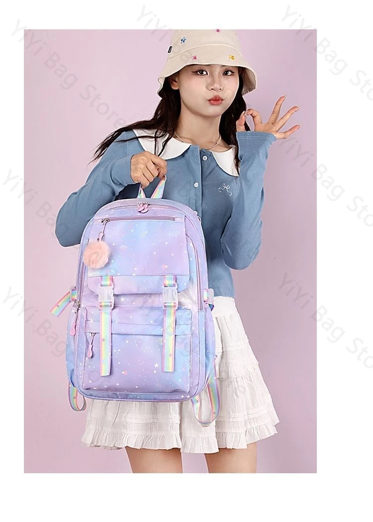 Aphmau Backpack Cartoon Fashion Lightweight Student School Bag Boys Girls Durable Nylon Large Capacity Travel Backpacks Gift