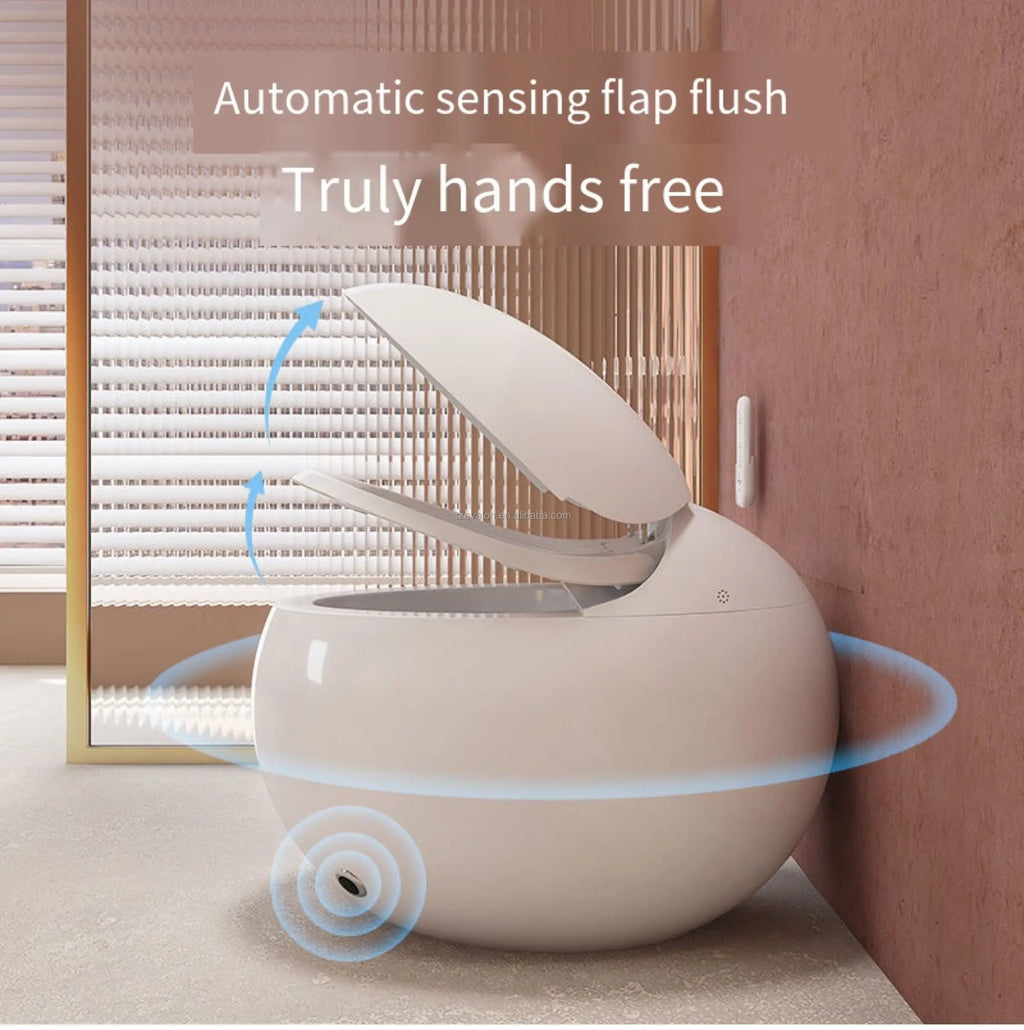 2023  New Modern Egg Shape Toilet Sanitary Ware Bathroom Ceramic Luxury Electric Intelligent Wc Smart Toilet Automatic