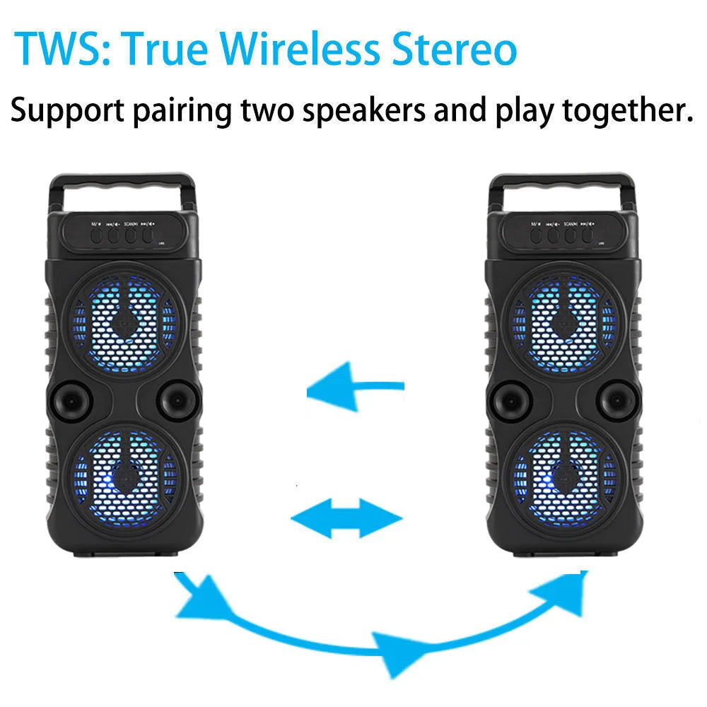 1000W Portable Bluetooth Outdoor Speaker Music Stereo Subwoofer Bass USB Power Supply For Dancing Party Family Karaoke Speaker