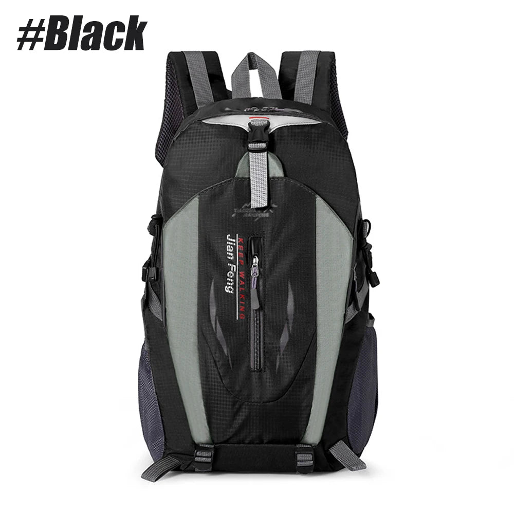 40L Backpack for Outdoor Activities, Padded Shoulder Strap Hiking Rucksack, Organized Inner Compartments, Daypack for Climbing