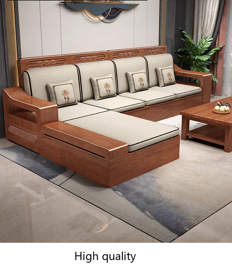 2025 Easy Installation Living Room Sofas Wooden Living Room Furniture Wooden Sofa Frame Fabric Sofa Covers