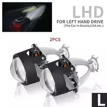 AILEO 2PCS 2.5 Inch HID Projector Lens Headlight Projector Lens 6000K White Light 12V LHD RHD Retrofit Car Headlamp Lens