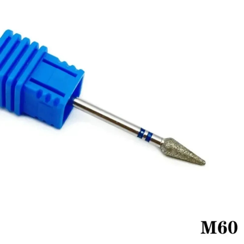 Flame Cone Cuticle Clean Nail Drill Bit 3/32'', Professional Safety Carbide Diamond Nail Bit Nail Cleaner for Cuticle Dead Skin