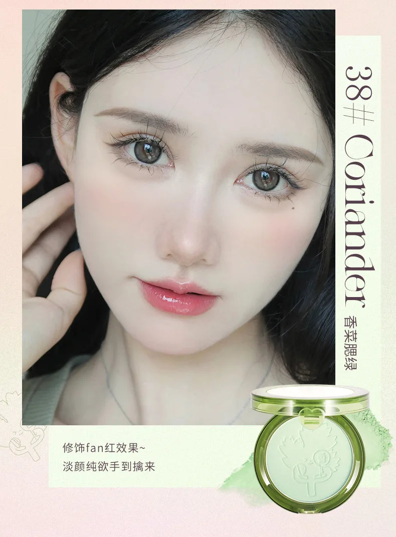 JILL LEEN Monochrome Colorful Soft Mist Blush Disc Highlight Grooming Peach Gills Purple Matte Brightening Expansion Color