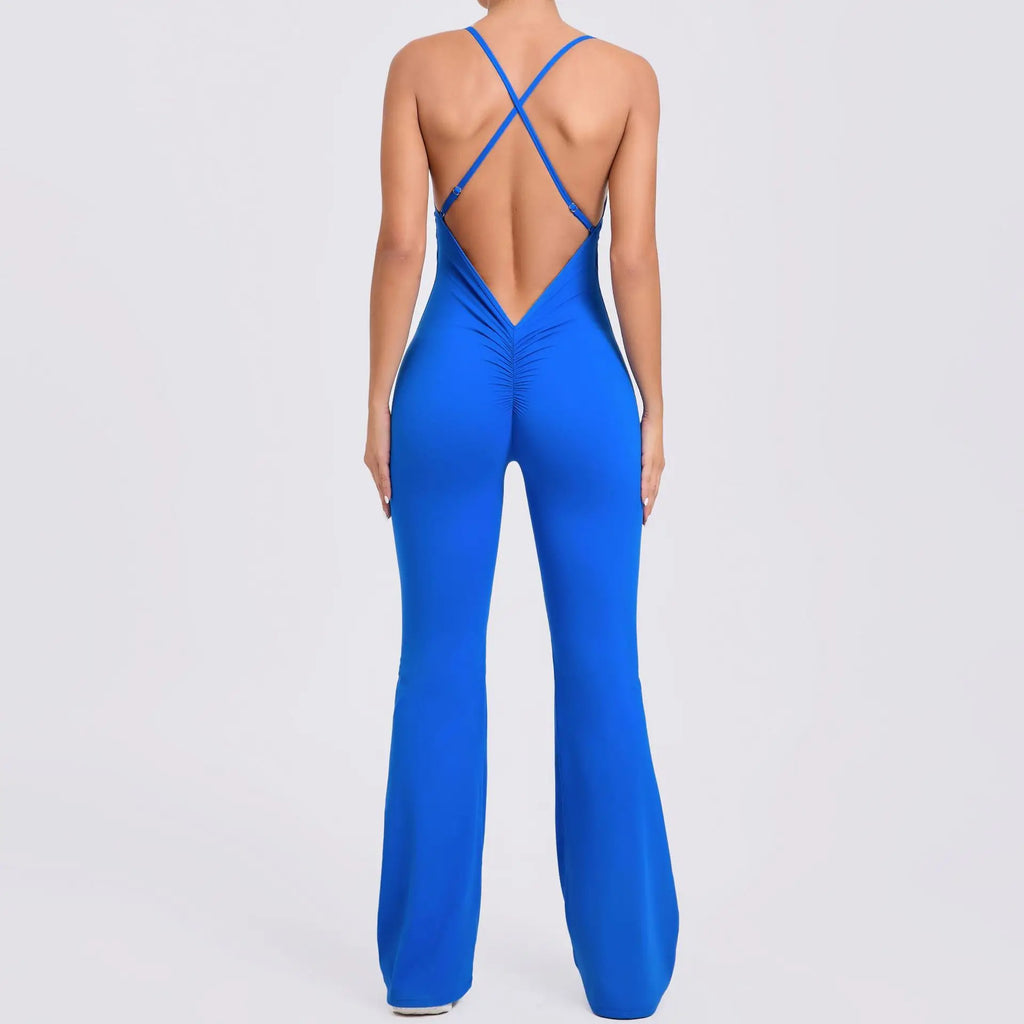 Cloud Rise Yoga SEXY Sports Jumpsuit Women Gym Fitness Playsuit Training Rompers Female Workout Bodysuits Lady Backless Overalls
