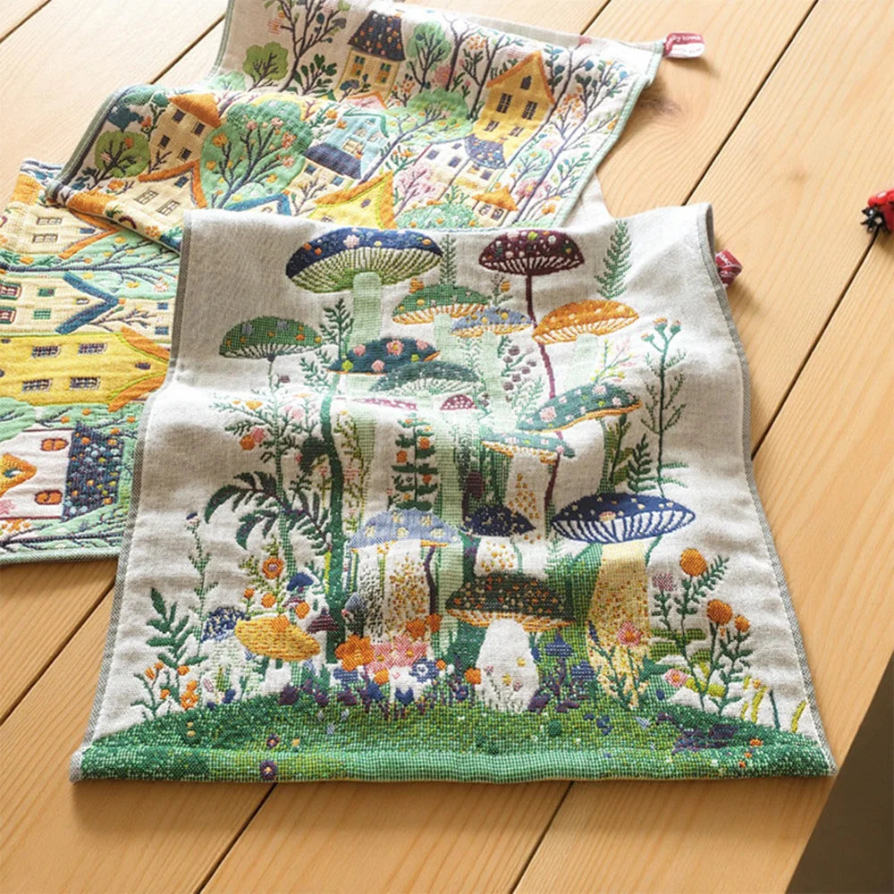 34x40cm Large Hand Towels 4-Layer 100% Cotton Gauze Quick-Dry Dishcloths, Decorative Tea Towels for Kitchen & Bathroom