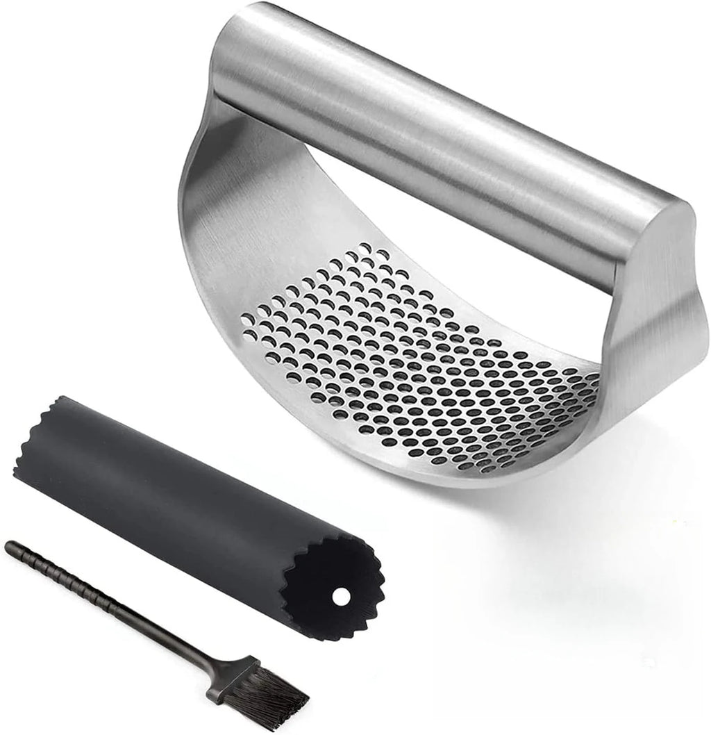 Upgraded Version of304Food Grade Stainless Steel Garlic Press Garlic Paste Manual Garlic and Ginger PressCreative KitchenGadgets