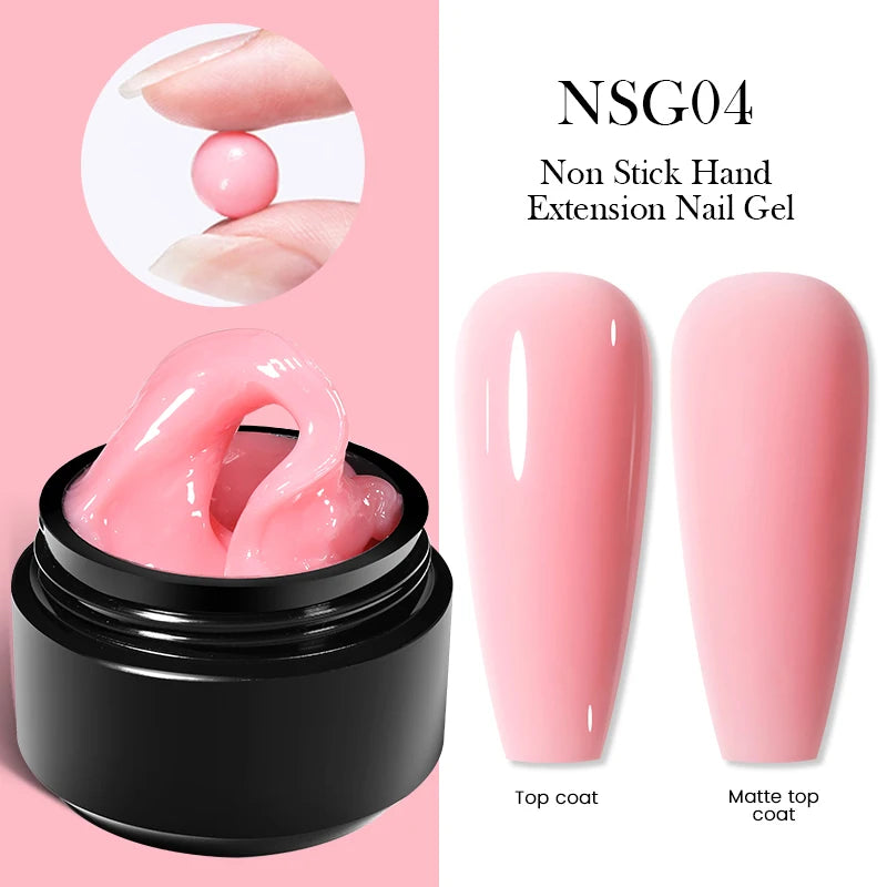 BORN PRETTY Non-Stick Hand Extension Gel Nail Polish 15ml 3D Shaping/Sculpting/Carving Milky Jelly UV/LED Nail Art Hard Gel