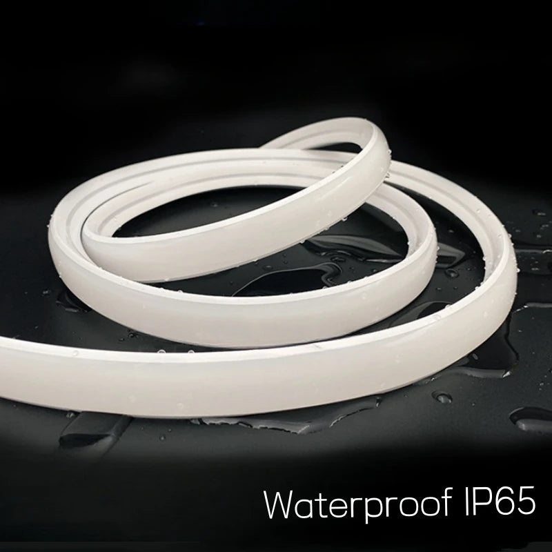 V-Shaped LED Neon Rope Lamp Flexible Silicone Tube Diffuser Channel DC12V Waterproof Cabinet Stair Corner Decor Neon Strip Light