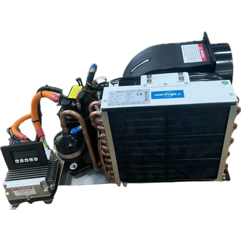 12V DC Self-Contained Marine Chiller with GMCC Compressor 3500BTU for Yacht Boat Air Conditioning Cooling System