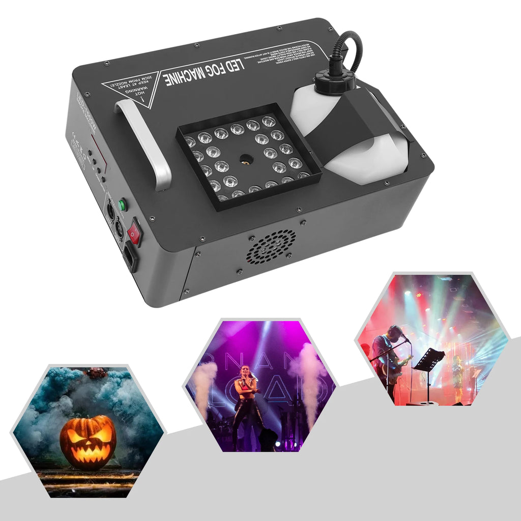 LED Fog Machine 3 In11500W Party Wireless DJ Stage Smoke Festival Party Supplies Fog Smoke Machine with Remote Control