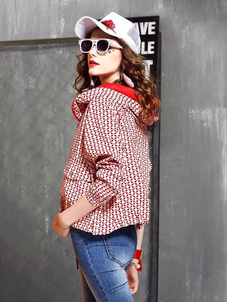 women oversized cropped hoodie jacket casual zip up lightweight spring fall outerwear