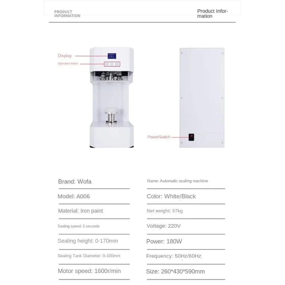 Factory Direct Commercial New Portable Canning and Sealing Machine Suitable for Bubble Tea, Coffee, Soda, Beer and Juice