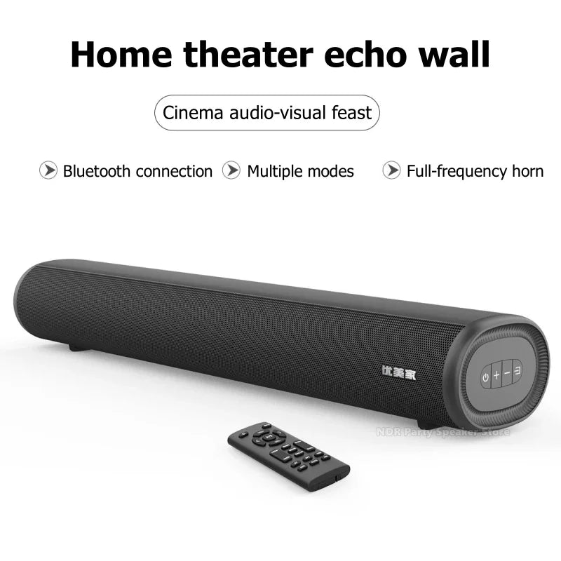 50W SoundBar for TV Deep Bass Small Soundbar TV Speaker Home Theater Surround Sound System HDMI/Bluetooth/Optical/Aux Connection