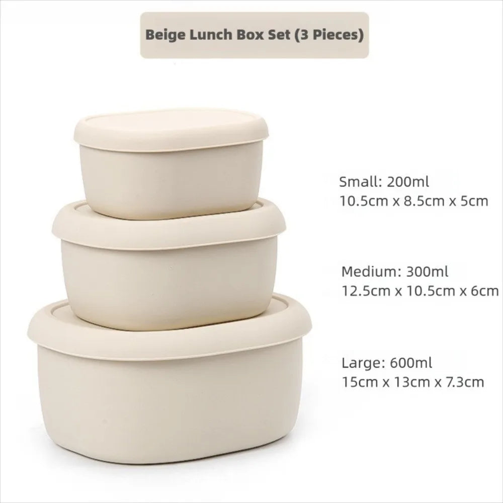 New Food Grade Silicone Lunch Box with Lid Leak Proof Food Container BPA-Free 200/300/600ML Microwave Oven Lunch Box Picnic