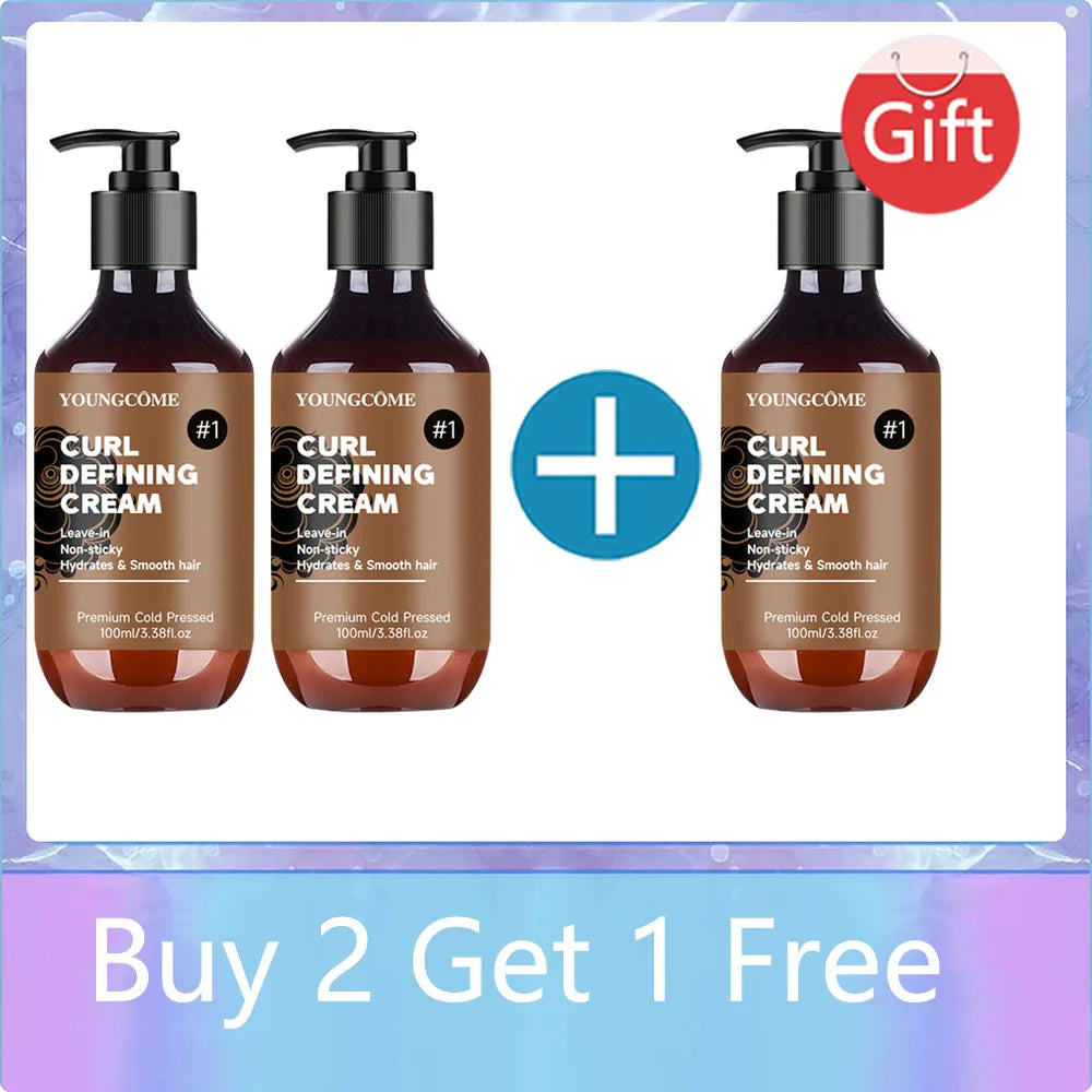 Curly hair Styling cream, moisturizing and smoothing formula, enhances the elasticity and shine of curly hair, easy to set 2025