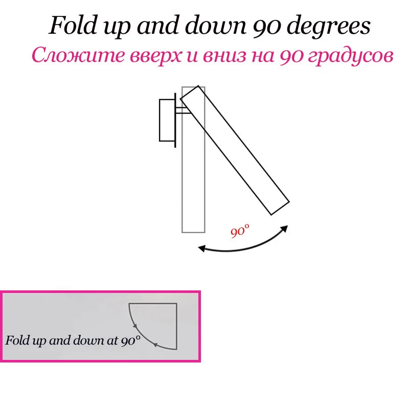 LED Wall Reading Lamp for Bedroom Hotel Minimalist Night Book Lamp Rotatable Bedside Sconce 3W Spotlight Home Lighting Fixture