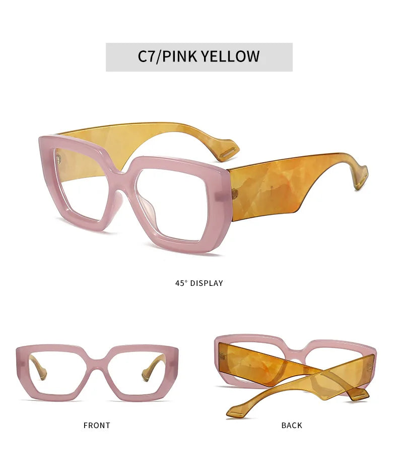 Square Reading Glasses For Women Optical Lens Prescription Men's Eyeglasses Big Thick Frames Presbyopic Eyewear Trendy